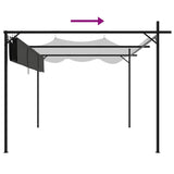 Pergola with Retractable Roof Anthracite 295x292x230 cm 360116