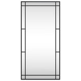 Wall Mirror Black 50x100 cm Rectangle Iron 358630