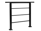 Handrails for Outdoor Steps, Wrought Iron Handrail Fits 1 or 3 Steps, Transitional Handrail with 50985893