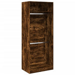 Wardrobe Smoked Oak 80x50x200 cm Engineered Wood 3307796