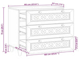 Sideboard White 60 x 33 x 75 cm Solid mango wood 4018119