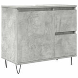 3 Piece Bathroom Furniture Set Concrete Grey Engineered Wood 3324956