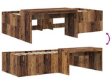 Kids'High Bed Frame with Desk Old wood 80 x 200 cm 3422649