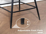 Set of 2 PU Leather Swivel Bar Stools - Black T3398P423888