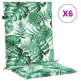 Back Cushions 6 pcs Leaf Pattern 100 x 50 x 3 cm Oxford Fabric 361312