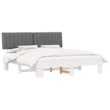 Bed Frame with Upholstered Headboard Light Grey 180 x 200 cm 3398103