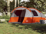 Camping Tent Tunnel 4-Person Grey and Orange Waterproof 94633