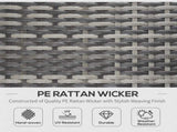 Rattan Folding Sun Lounger Outdoor Chair with Cushion and Pillow Grey T3398P325174