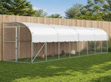 Against Wall Chicken Coop Silver 800 x 150 x 215 cm 3434723
