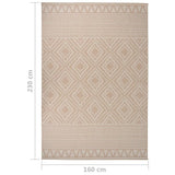 Outdoor Flatweave Rug 160x230 cm Brown Stripes 340867