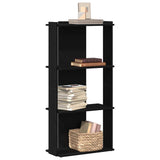 Bookcase 3-Tier Black 60x30x120 cm Engineered Wood 860266