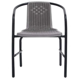 Garden Chair Set of 4 Black Plastic rattan, steel Standard 312495