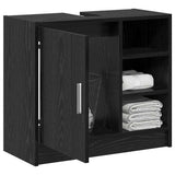 Bathroom Cabinet Black Oak 63 x 29 x 55 cm Engineered wood 869214