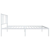 Metal Bed Frame without Mattress with Headboard White 100x200cm 352524