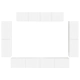 TV Cabinet 8 pcs High Gloss White 3409145