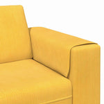 Fabric Sofa with Cushion Light Yellow Corduroy fabric 3335106