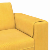 Fabric Sofa with Cushion Light Yellow Corduroy fabric 3335106