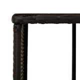 Hot Tub Surround Black Poly Rattan and Solid Wood Acacia 3270634