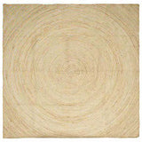 Area Rugs White 200 x 200 cm Jute 42010725