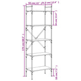 Bookcase 5-Tier Sonoma Oak 56x31,5x174 cm Engineered Wood 833344