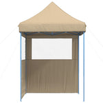 ZNTS Foldable Party Tent Pop-Up with 2 Sidewalls Beige 4004991