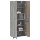 Highboard Grey Sonoma 69.5x34x180 cm Engineered Wood 3199671