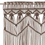 ZNTS Macrame Curtain Taupe 140x240 cm Cotton 323982