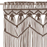 ZNTS Macrame Curtain Taupe 140x240 cm Cotton 323982