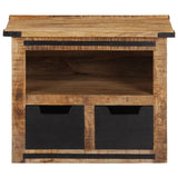 ZNTS Coffee Table with Drawers 50x50x40 cm Solid Wood Mango 374054