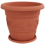 Plant Pots 6 pcs Brick Red 39 x 32 cm Plastic 3403274