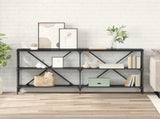 Console Table Black Oak 160 x 30 x 75 cm Engineered Wood 881904