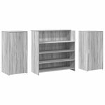 Reception Desk Grey Sonoma 200x50x103.5 cm Engineered Wood 3324183