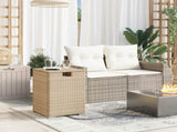 Propane Tank Cover Table Beige 40x40x60 cm Poly Rattan 366297