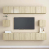 6 Piece TV Cabinet Set Sonoma Oak Engineered Wood 3078999