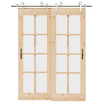 Sliding Door Hardware Kit 183 cm Stainless Steel Silver 3295761