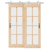 Sliding Door Hardware Kit 183 cm Stainless Steel Silver 3295761