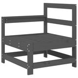 Garden Corner Sofa Grey Solid Wood Pine 825501