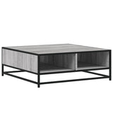 Coffee Table Grey Sonoma 80x80x30 cm Engineered Wood and Metal 848772