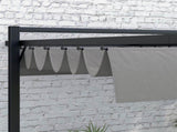 3 x 4m Retractable Pergola, Garden Gazebo Shelter with Aluminium Frame, for Grill, Patio, Deck, Dark T3398P322092