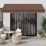 Automatic Retractable Awning Brown 350x250 cm 3215714