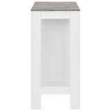 Bar Table with Shelf White 110x50x103 cm 280214