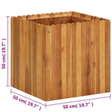Garden Raised Bed 50x50x50 cm Solid Acacia Wood 45927