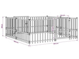 Outdoor Dog Playpen Black 192 x 192 x 100 cm Steel 3467734