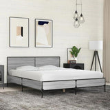 Bed Frame without Mattress Grey Sonoma 160x200 cm 3280010