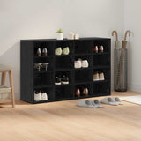 Shoe Cabinet 103 x 30 x 67 cm Engineered Wood Black Oak 875220