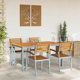 Garden Dining Set 5 pcs Grey and brown 3284407