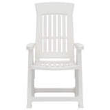 Garden Reclining Chair Set of 2 White Polypropylene Medium 364710