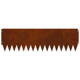 Lawn Edging 20 pcs 103 x 30 cm Steel Rusty 8008419