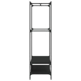 Clothes Rack with Shelves Black Engineered Wood 834200
