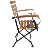 Folding Chair Set of 4 Brown and Black 316834
